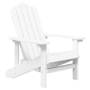vidaXL Silla de jard&iacute;n Adirondack HDPE blanca