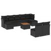 vidaXL Set de sof&aacute;s de jard&iacute;n 10 pzas cojines rat&aacute;n sint&eacute;tico negro