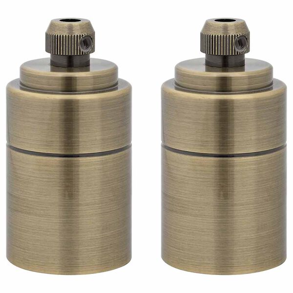 vidaXL Portal&aacute;mparas 2 uds bronce E27