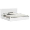 vidaXL Estructura de cama con almacenamiento y cabecero Blanco