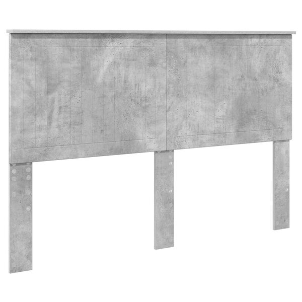vidaXL Cabecero con cabecera Gris Concreto 150 cm Madera contrachapada