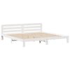 vidaXL Estructura de cama sin colch&oacute;n madera maciza blanca 200x200 cm
