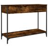 vidaXL Mesa consola madera contrachapada roble ahumado 100x34,5x75 cm
