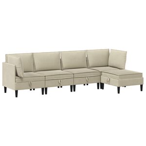 vidaXL Juego de muebles de sal&oacute;n 5 uds. Arena Tela