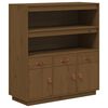vidaXL Aparador alto madera maciza de pino marr&oacute;n miel 100x40x108,5 cm