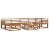 vidaXL Conjunto de sof&aacute;s de exterior 7 pcs Natural