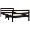 vidaXL Estructura de cama madera maciza de pino negro 75x190 cm