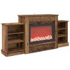 vidaXL Chimenea el&eacute;ctrica Madera envejecida 140 x 30 x 67 cm