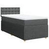 vidaXL Cama box spring con colch&oacute;n tela gris oscuro 80x200 cm