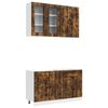 vidaXL Unidad de cocina KALMAR 4 uds. Roble Ahumado