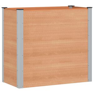 vidaXL Arriate elevado Marr&oacute;n 100 x 50 x 91 cm WPC y Aluminio