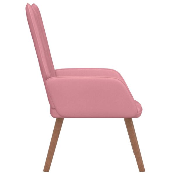 vidaXL Sillón de relax de terciopelo rosa