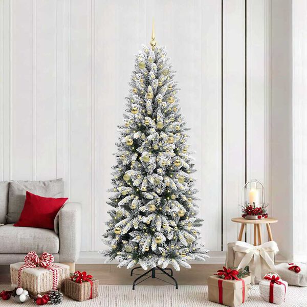 vidaXL &Aacute;rbol de Navidad artificial 210 cm PVC y Pl&aacute;stico y Acero y PE