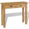 vidaXL Mesa consola madera de teca maciza 90x30x80 cm