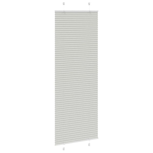 vidaXL Estor Plisado gris claro 80x200 cm Tela Ancho 79,4 cm Poli&eacute;ster