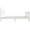 vidaXL Estructura de cama individual de madera maciza blanco 90x190 cm