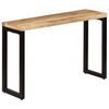 vidaXL Mesa consola madera maciza de mango y acero 120x35x76 cm