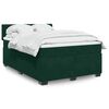 vidaXL Cama box spring con colch&oacute;n terciopelo verde oscuro 160x200 cm