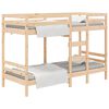 vidaXL Cama litera sin colch&oacute;n madera maciza de pino 90x200 cm
