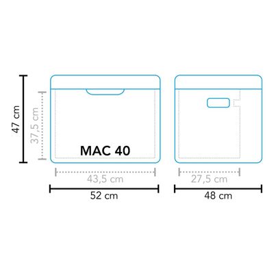 Mestic Nevera portátil de absorción MAC-40 negro 42 L