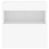 vidaXL Muebles de TV de pared con luces LED 2 uds blanco 40x30x40 cm