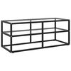 vidaXL Mueble para TV de vidrio templado negro 100x40x40 cm