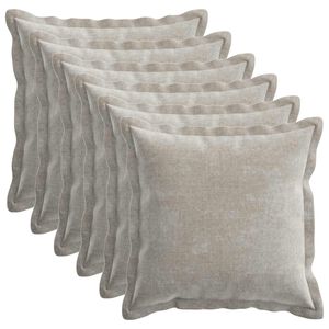 vidaXL Funda de almohada 6 uds. HOUTEN Gris Claro 30 x 30 cm