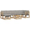 vidaXL Conjunto de sof&aacute;s de exterior 8 pcs Blanco y Gris Claro
