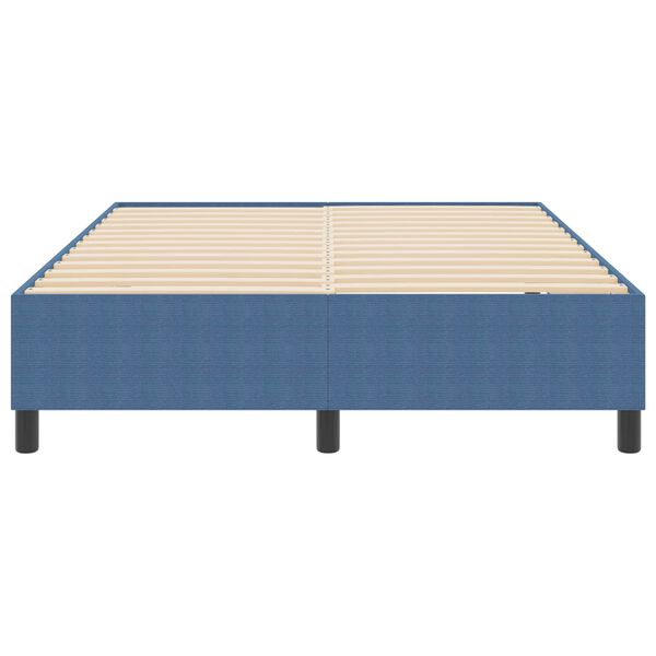 vidaXL Cama de plataforma Azul 140 x 190 cm tela