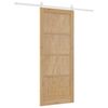vidaXL Puerta Corredera Marr&oacute;n 86 x 211 cm Madera de pino macizo