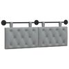 vidaXL Cabecera Colgante Gris Claro 130 x 55 x 7 cm tela