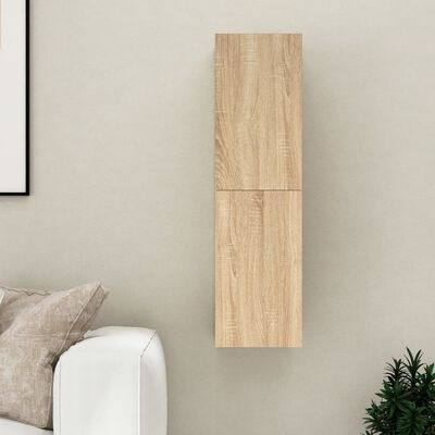 vidaXL Mueble de TV madera contrachapada color roble 30,5x30x110 cm