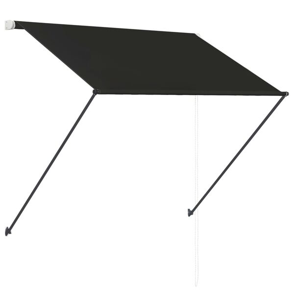 vidaXL Toldo retr&aacute;ctil con LED gris antracita 100x150 cm