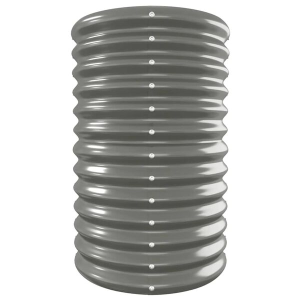 vidaXL Jardinera arriate acero galvanizado gris 332x40x68 cm