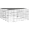 vidaXL Jaula para conejos hierro galvanizado 110x110x55 cm