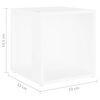 vidaXL Mesa auxiliar de madera contrachapada blanco 33x33x34,5 cm