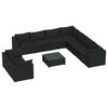 vidaXL Set de muebles de jard&iacute;n 10 pzas cojines rat&aacute;n sint&eacute;tico negro