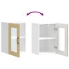vidaXL Armario de cocina de pared con puerta de cristal "Kalmar" de, roble Sonoma, madera de ingenier&iacute;a