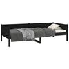 vidaXL Sof&aacute; cama madera maciza de pino negro 90x190 cm