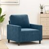 vidaXL Sill&oacute;n de terciopelo azul 60 cm