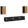 vidaXL Conjunto de mueble de TV 5 pcs Negro Madera de ingenier&iacute;a