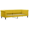 vidaXL Sofá cama con colchón terciopelo amarillo 80x200 cm