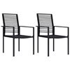 vidaXL Sillas de jard&iacute;n 2 unidades rat&aacute;n de PVC negro