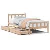 vidaXL Estructura de cama sin colch&oacute;n madera maciza pino 75x190 cm