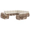 vidaXL Conjunto de sof&aacute;s de jard&iacute;n 13 pcs Beige y blanco crema