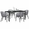 vidaXL Conjunto de Comedor de Jard&iacute;n 5 pcs Antracita