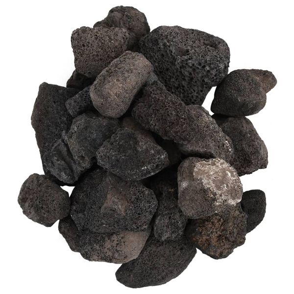 vidaXL Rocas volc&aacute;nicas negras 25 kg 5-8 cm