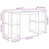 vidaXL Escritorio con estante 130 x 50.5 x 75 cm Madera de ingenier&iacute;a
