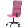 vidaXL Silla de oficina regulable en altura tela de malla rosa