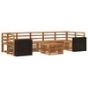 vidaXL Conjunto de sof&aacute;s de exterior 8 uds. Natural